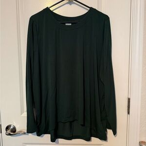 Athleta With Ease - Dark Green Long Sleeve Top